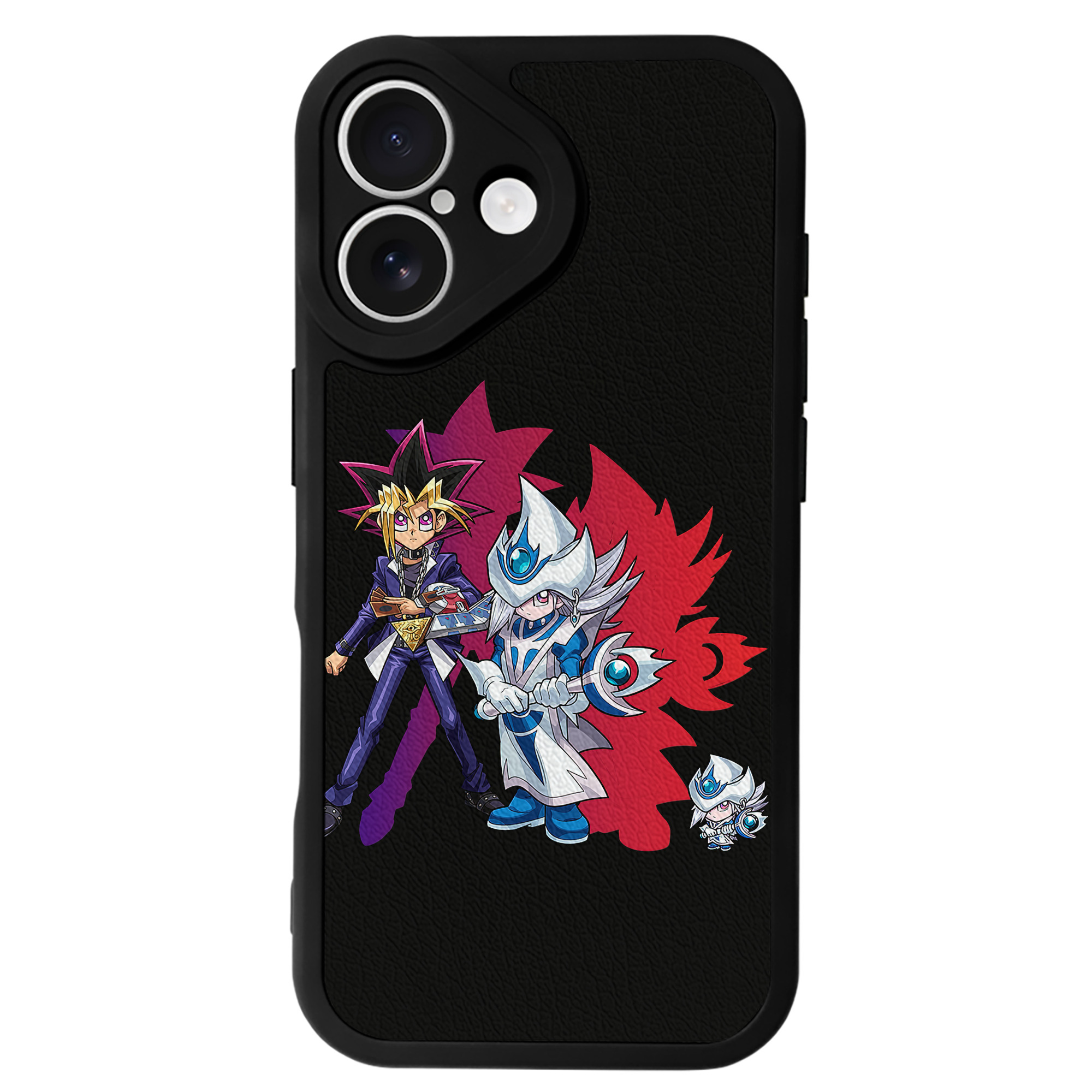 （画像用） 遊☆戯☆王 Yu-Gi-Oh! 【iPhone 16シリーズ対応】シリコンスマホケース（レザー調） 材質：シリコン